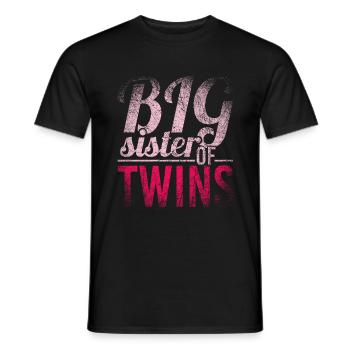Big Sister Of Twins - Men's T-Shirt - black - Front - AI Model Male 178 light (178cm)