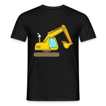 pelleteuse - T-shirt homme - noir - Devant - AI Model Male 178 light (178cm)