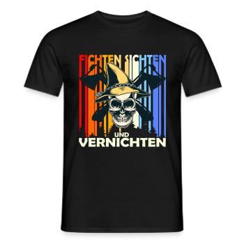 Fichten Sichten Und Vernichten Förster Holzfäller - Männer T-Shirt - Schwarz - Vorne - AI Model Male 178 light (178cm)
