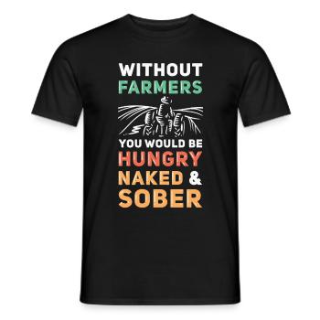 Sans agriculteurs, pas d'avenir - T-shirt homme - noir - Devant - AI Model Male 178 light (178cm)