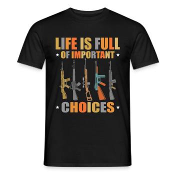 Shooting Target Shooting - Men's T-Shirt - black - Front - AI Model Male 178 light (178cm)