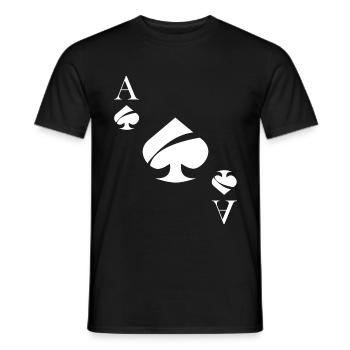 As de pique - T-shirt homme - noir - Devant - AI Model Male 178 light (178cm)