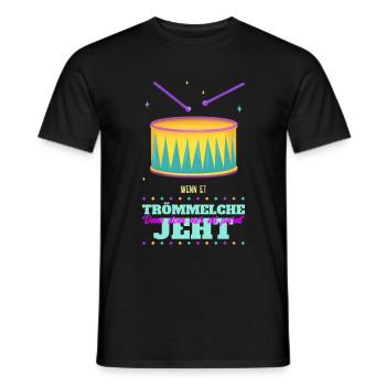 WENN ET TRÖMMELCHE JEHT - Männer T-Shirt - Schwarz - Vorne - AI Model Male 178 light (178cm)