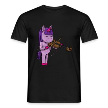 Violoncelle licorne altiste alto joueur alto - T-shirt homme - noir - Devant - AI Model Male 178 light (178cm)