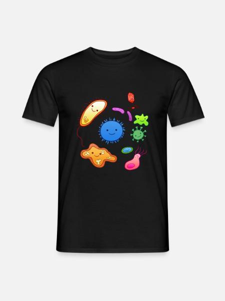 Bacteria Viruses Microbiome Cells Biology - Men's T-Shirt - black