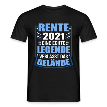 Rente 2021 Eine Echte Legende Verlässt Das Gelände - Männer T-Shirt - Schwarz - Vorne - AI Model Male 178 light (178cm)