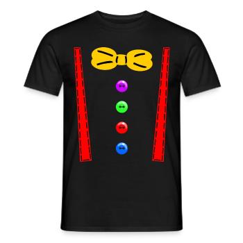 Clown costume - Men's T-Shirt - black - Front - AI Model Male 178 light (178cm)