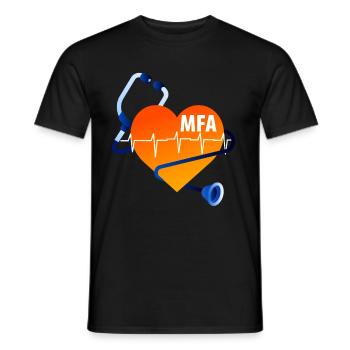 MFA Medical Assistant Physician Assistant - Men's T-Shirt - black - Front - AI Model Male 178 light (178cm)