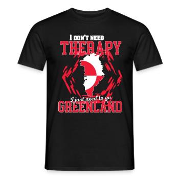 I don't need therapy - Greenland - Men's T-Shirt - black - Front - AI Model Male 178 light (178cm)