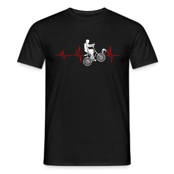 Radball Heartbeat Radballer - T-shirt homme - noir - Devant - AI Model Male 178 light (178cm)