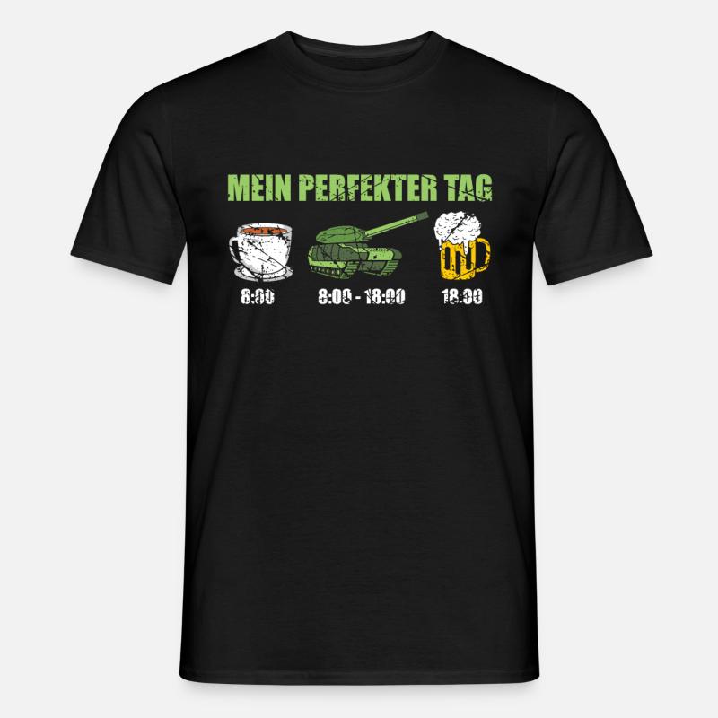 Panzerfahrer Panzer Kampfwagen Bundeswehr - Männer T-Shirt - Schwarz