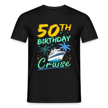 50th Birthday Cruise Cruising Celebration - Männer T-Shirt - Schwarz - Vorne - AI Model Male 178 light (178cm)