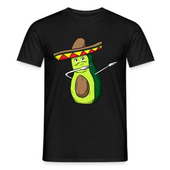 Avocado Dab Mexico Sombrero Dabbing - Men's T-Shirt - black - Front - AI Model Male 178 light (178cm)
