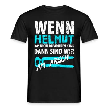 Heimwerker Helmut - Männer T-Shirt - Schwarz - Vorne - AI Model Male 178 light (178cm)
