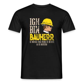 Lustiges Geschenk für Bauherren Ich bin Bauherr - Männer T-Shirt - Schwarz - Vorne - AI Model Male 178 light (178cm)