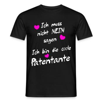 Patentante - Männer T-Shirt - Schwarz - Vorne - AI Model Male 178 light (178cm)