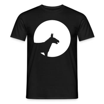 Esel Maultier Mond Funny Geschenkidee - Männer T-Shirt - Schwarz - Vorne - AI Model Male 178 light (178cm)