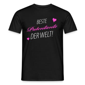 Patentante - Männer T-Shirt - Schwarz - Vorne - AI Model Male 178 light (178cm)