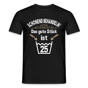 25. Geburtstag 25 Jahre Schonend Behandeln 25 - Männer T-Shirt - Schwarz - Vorne - AI Model Male 178 light (178cm)