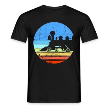 Zug Eisenbahn Eisenbahner trains drivers - Men's T-Shirt - black - Front - AI Model Male 178 light (178cm)