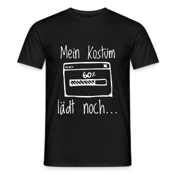 Mein Kostüm lädt noch lustiges Kostüm Karneval - Männer T-Shirt - Schwarz - Vorne - AI Model Male 178 light (178cm)