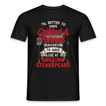 Witziges Grillen BBQ Griller Shirt - Männer T-Shirt - Schwarz - Vorne - AI Model Male 178 light (178cm)