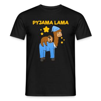 Pajama Lama Sloth Sweet Pijama Pajamas - Men's T-Shirt - black - Front - AI Model Male 178 light (178cm)