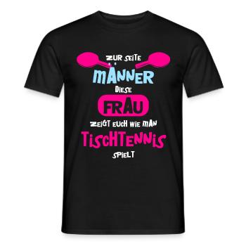Ping Pong Tischtennis - Männer T-Shirt - Schwarz - Vorne - AI Model Male 178 light (178cm)