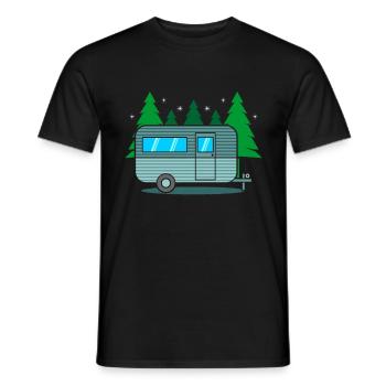 campeur - T-shirt homme - noir - Devant - AI Model Male 178 light (178cm)