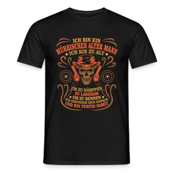 Ich Bin Ein Mürrischer Alter Mann Sportschütze - Männer T-Shirt - Schwarz - Vorne - AI Model Male 178 light (178cm)