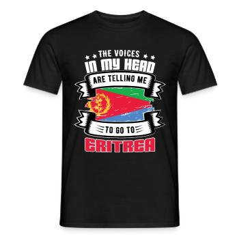 The voices in your head call for eritrea - Men's T-Shirt - black - Front - AI Model Male 178 light (178cm)