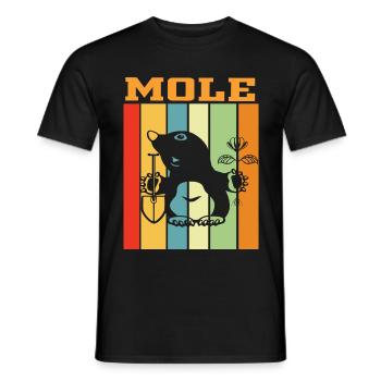Mole Retro Play of Colors - Men's T-Shirt - black - Front - AI Model Male 178 light (178cm)