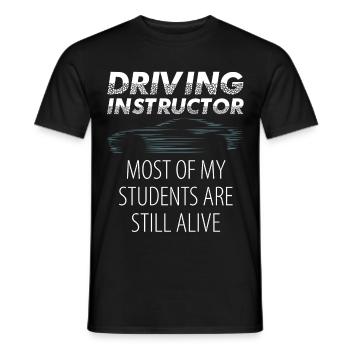 Driving instructor gift student driving lesson - Men's T-Shirt - black - Front - AI Model Male 178 light (178cm)