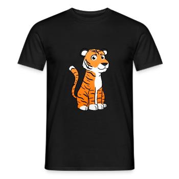 tigre - T-shirt homme - noir - Devant - AI Model Male 178 light (178cm)