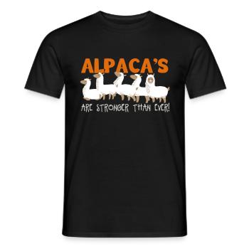 Alpaga Alpacas Alpaca Alpacas - T-shirt homme - noir - Devant - AI Model Male 178 light (178cm)