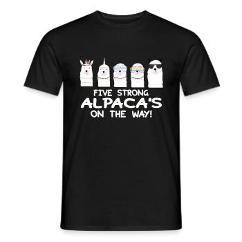 Une solide équipe d'alpaga - T-shirt homme - noir - Devant - AI Model Male 178 light (178cm)