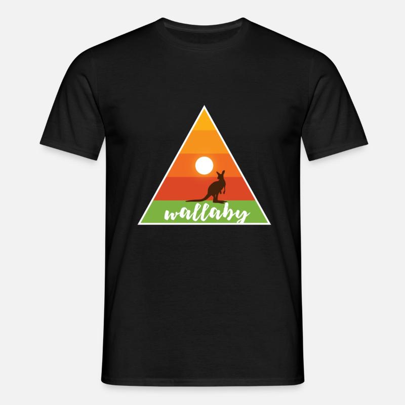 Wallaby triangle triangle - Men's T-Shirt - black