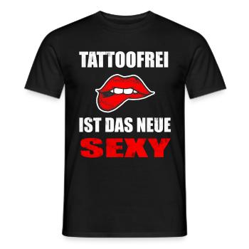 Tattoofrei das neue Sexy Geschenk - Männer T-Shirt - Schwarz - Vorne - AI Model Male 178 light (178cm)