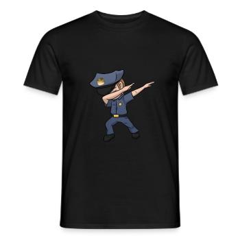 Dabbing cop Dab police - Men's T-Shirt - black - Front - AI Model Male 178 light (178cm)