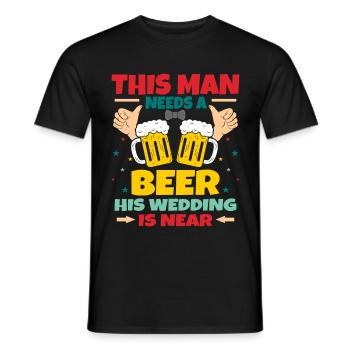Jga Junggeselle Bier Spruch Lustig - Männer T-Shirt - Schwarz - Vorne - AI Model Male 178 light (178cm)