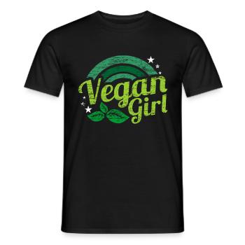 Veganerin Geschenk - Männer T-Shirt - Schwarz - Vorne - AI Model Male 178 light (178cm)