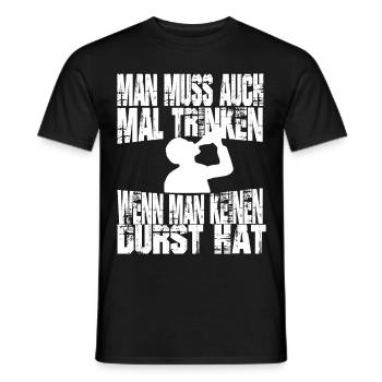 lustige Sprüche bayerisch Bier Wiesn - Männer T-Shirt - Schwarz - Vorne - AI Model Male 178 light (178cm)