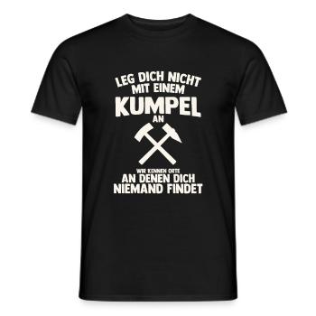 Leg dich nicht mit einem Kumpel an Bergbau - Männer T-Shirt - Schwarz - Vorne - AI Model Male 178 light (178cm)
