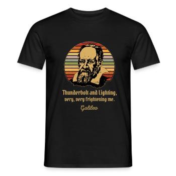 Thunderbolt and Lightning Galileo Motiv - Männer T-Shirt - Schwarz - Vorne - AI Model Male 178 light (178cm)