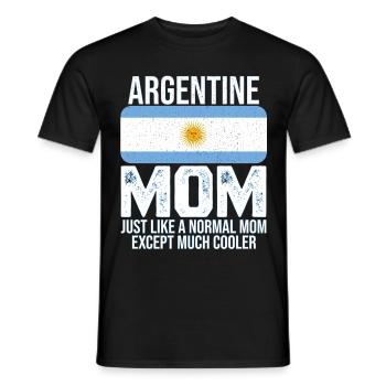 Argentine Mom Argentine Drapeau fête des mères - T-shirt homme - noir - Devant - AI Model Male 178 light (178cm)