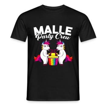 Malle Party Crew - Men's T-Shirt - black - Front - AI Model Male 178 light (178cm)