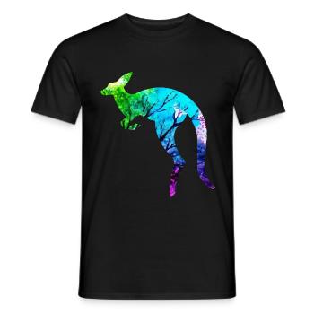 Kangourou - T-shirt homme - noir - Devant - AI Model Male 178 light (178cm)