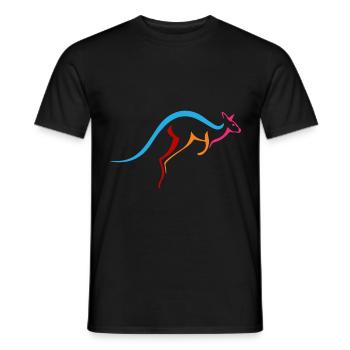 Kangaroo sport - Men's T-Shirt - black - Front - AI Model Male 178 light (178cm)