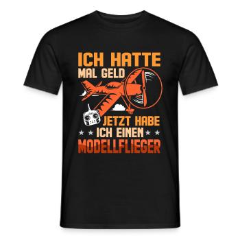 Modellflieger Spruch Modell Flieger RC Flugzeug - Männer T-Shirt - Schwarz - Vorne - AI Model Male 178 light (178cm)