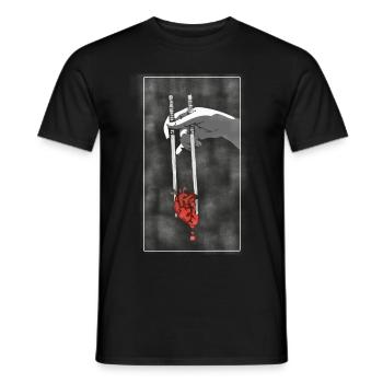 Chopstick Love - Men's T-Shirt - black - Front - AI Model Male 178 light (178cm)